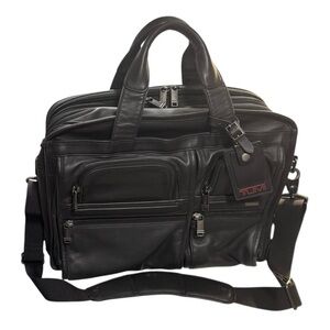 Tumi Black Genuine Leather Briefcase Bag